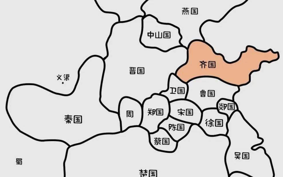 陈国北邻夏后裔的杞国,西有徐楚,南接蔡国,进入