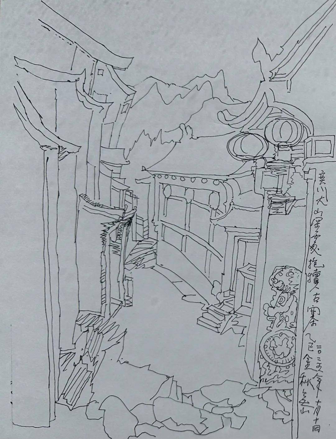 cm 20 25年抱犊古寨小巷28 x 20 cm 20 25年北京方阵艺术揭牌太行画驿