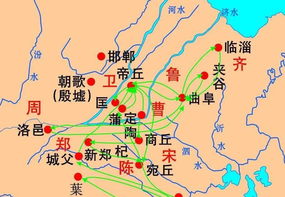 陈国之所以未能崛起,除了外部大国的夹击外,还因为其地理位置十分尴尬