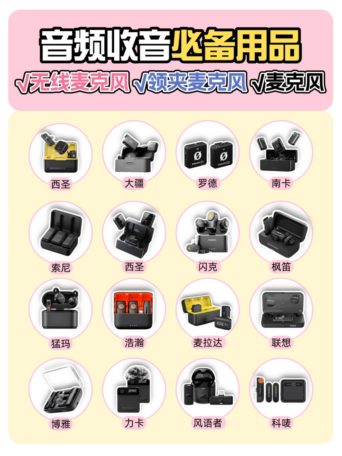 十大麦克风品牌排行榜,2025年十大无线麦克风品牌排行榜综合推荐!