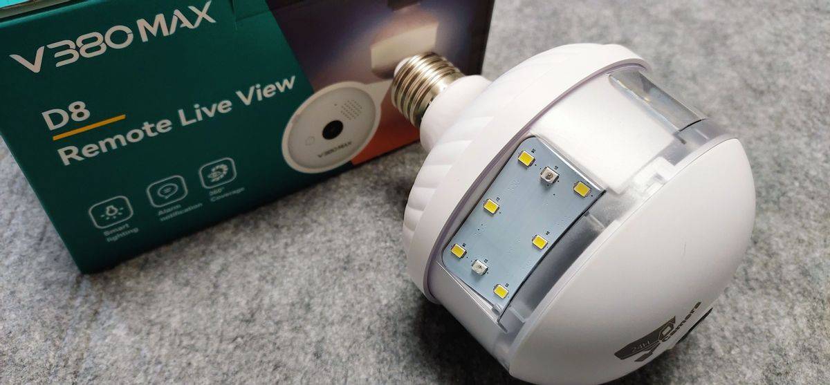 V380 D8智能全景摄像头，安装简便多场景，日夜全彩看家实力派