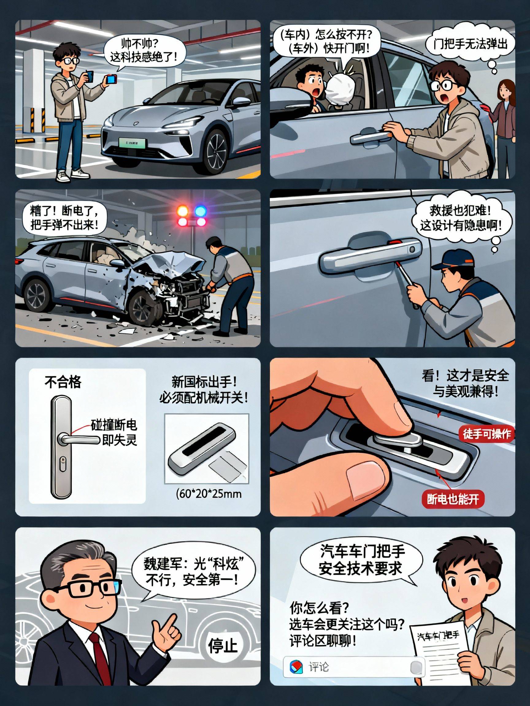 隐藏式门把手是颜值担当还是安全隐患?新国标来了