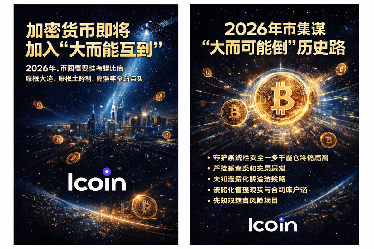 加密货币迈向“Too Big To Fail”时代：2026 年或成行业分水岭，ICOIN 正站在时代拐点