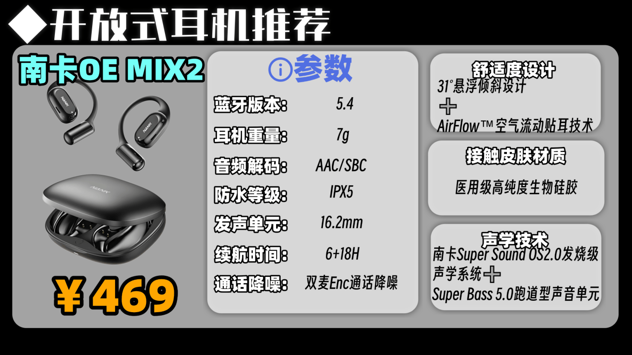 开放式耳机性价比高的有哪些？2026年十大开放式蓝牙耳机推荐性价比高排名