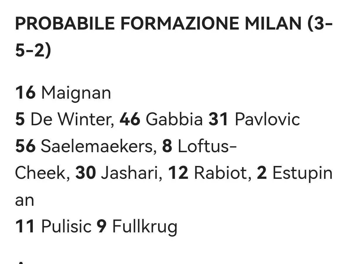 意甲媒体预测米兰VS佛罗伦萨首发：多人轮换，莱奥、莫德里奇替补！