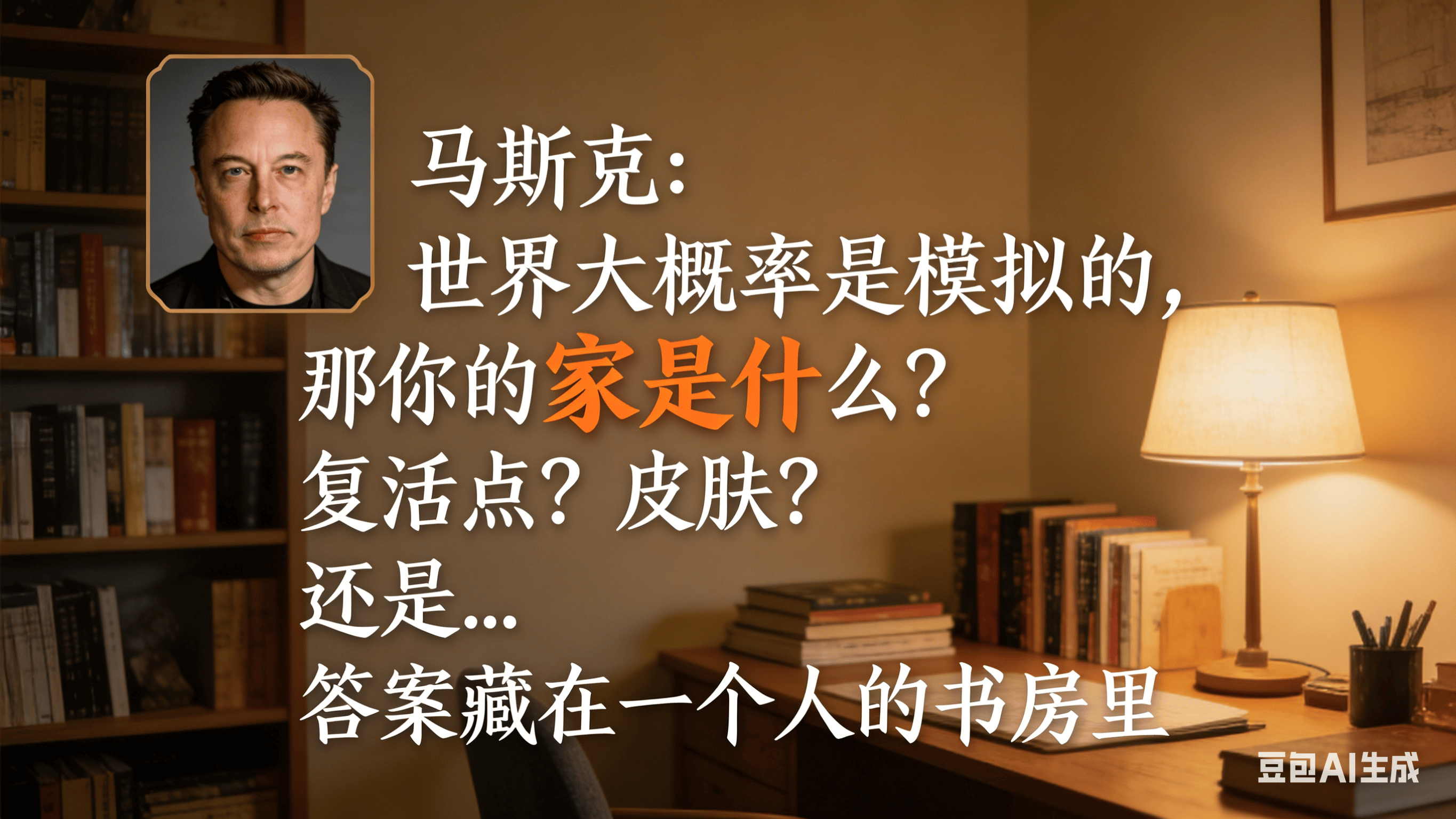 马斯克说“世界是模拟的”,那你的家是什么?