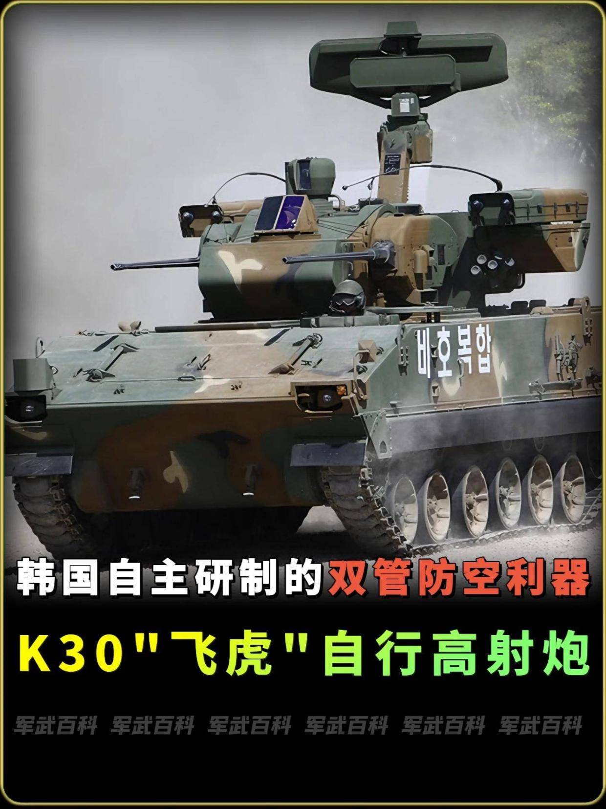韩国K30“飞虎”双管30毫米自行防空高射炮