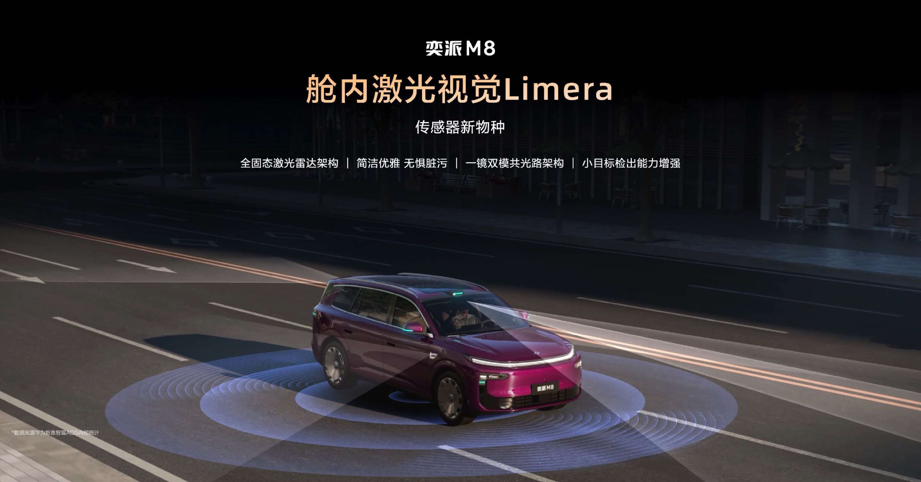 东风奕派M8搭载舱内激光视觉传感器，可识别路面小物体