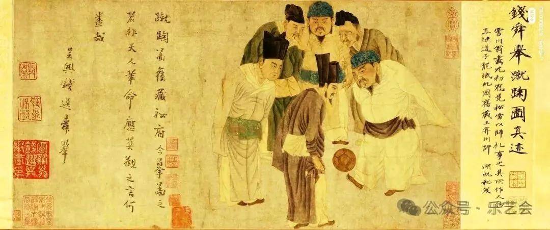 绘画中的蹴鞠身姿：老赵闲聊中国古代蹴鞠姿势下篇2