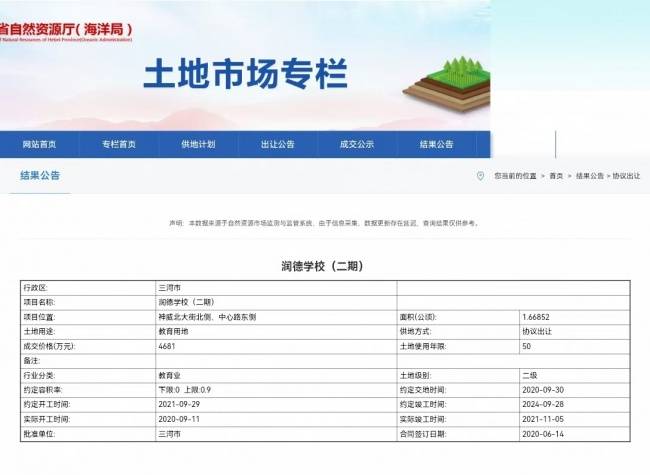 廊坊三河市润德学校公变私 村民就近入学反而成本增高引质疑(图2) 文章配图-1