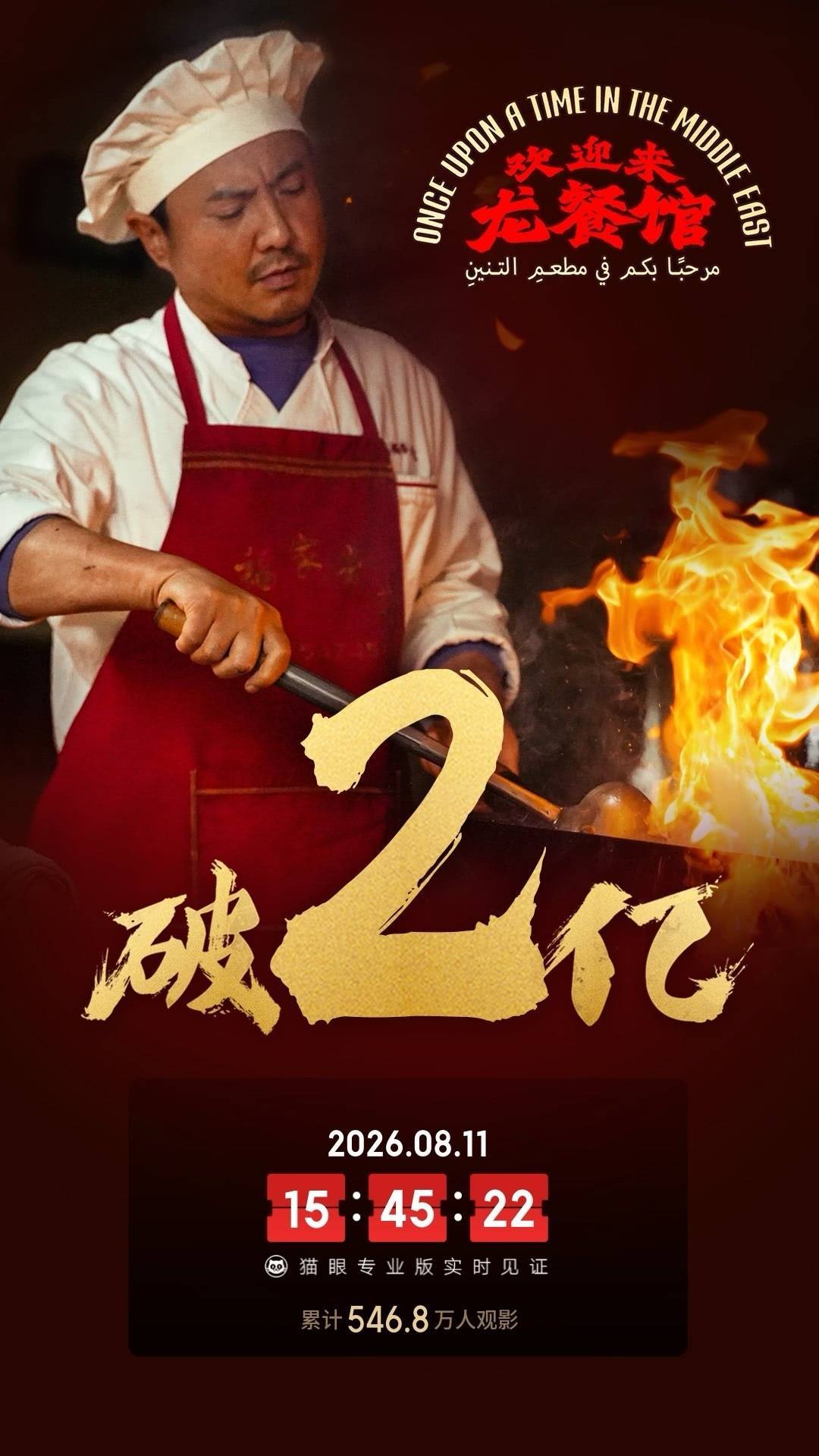 沈腾领衔主演电影《欢迎来龙餐馆》上映首日累计票房破2亿 累计观影人次546.8万封面图