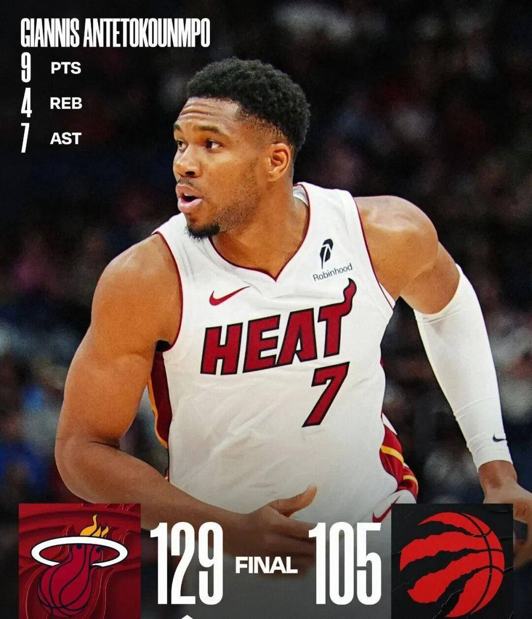 NBA季前赛拉开帷幕！字母哥热火首秀，强势拿下猛龙队
