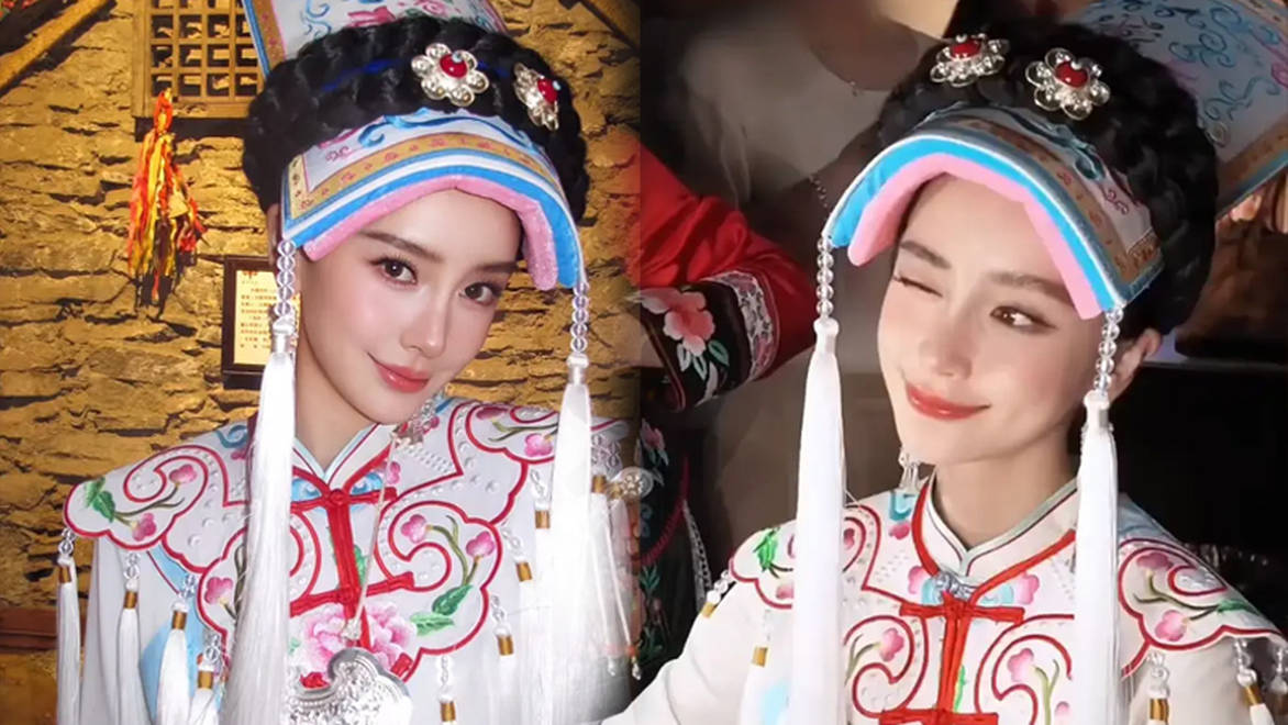 杨颖穿羌族服饰拍ccd大片！颜值太能打