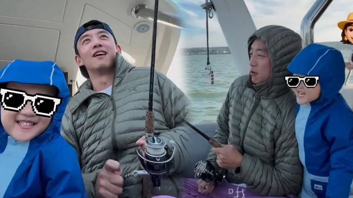 郑恺带4岁儿子去海钓！没想到钓上来的竟是它