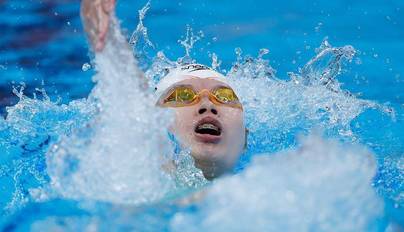 亚运会｜游泳——女子100米仰泳预赛赛况