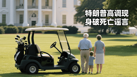 特朗普消失三天被传死了，带孙子打球破谣言，手臂淤青藏猫腻
