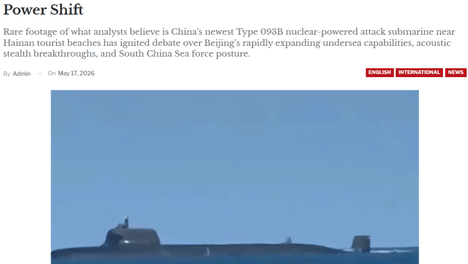 核潜艇浮出三亚海滩，解放军水下家底不藏了