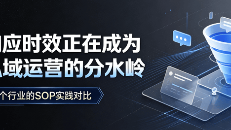 响应时效正在成为私域运营的分水岭：四个行业的SOP实践对比