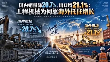 国内销量降20.7%、出口增21.1%：工程机械为何靠海外托住增长