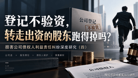 登记不验资，转走出资的股东跑得掉吗丨损害公司债权人利益责任纠纷深度研究（四）