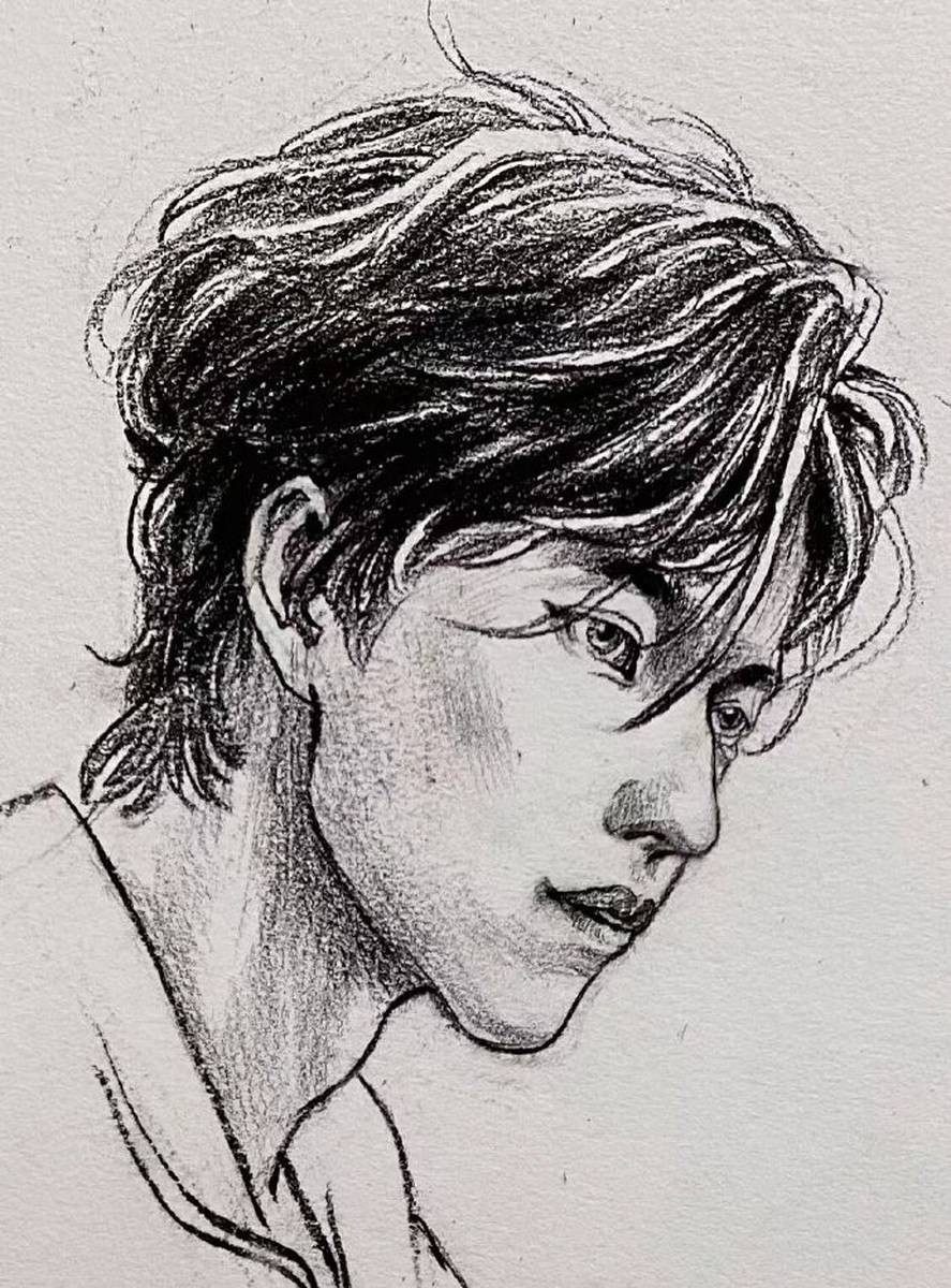 石家庄画室速写头部绘画临摹素材