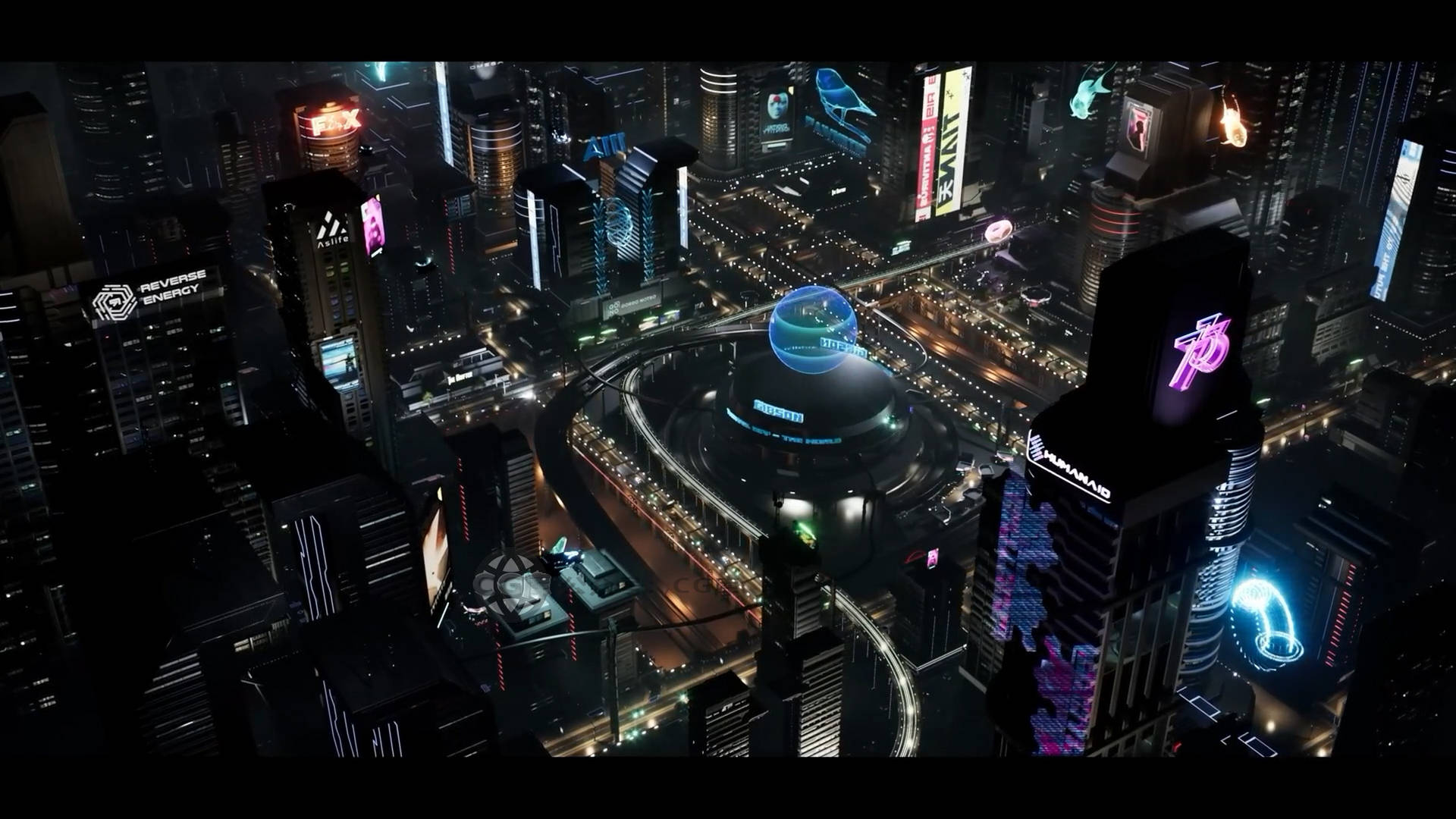 开放世界地图10 模块化建筑程序背景建筑3个可自定义的赛博朋克角色5