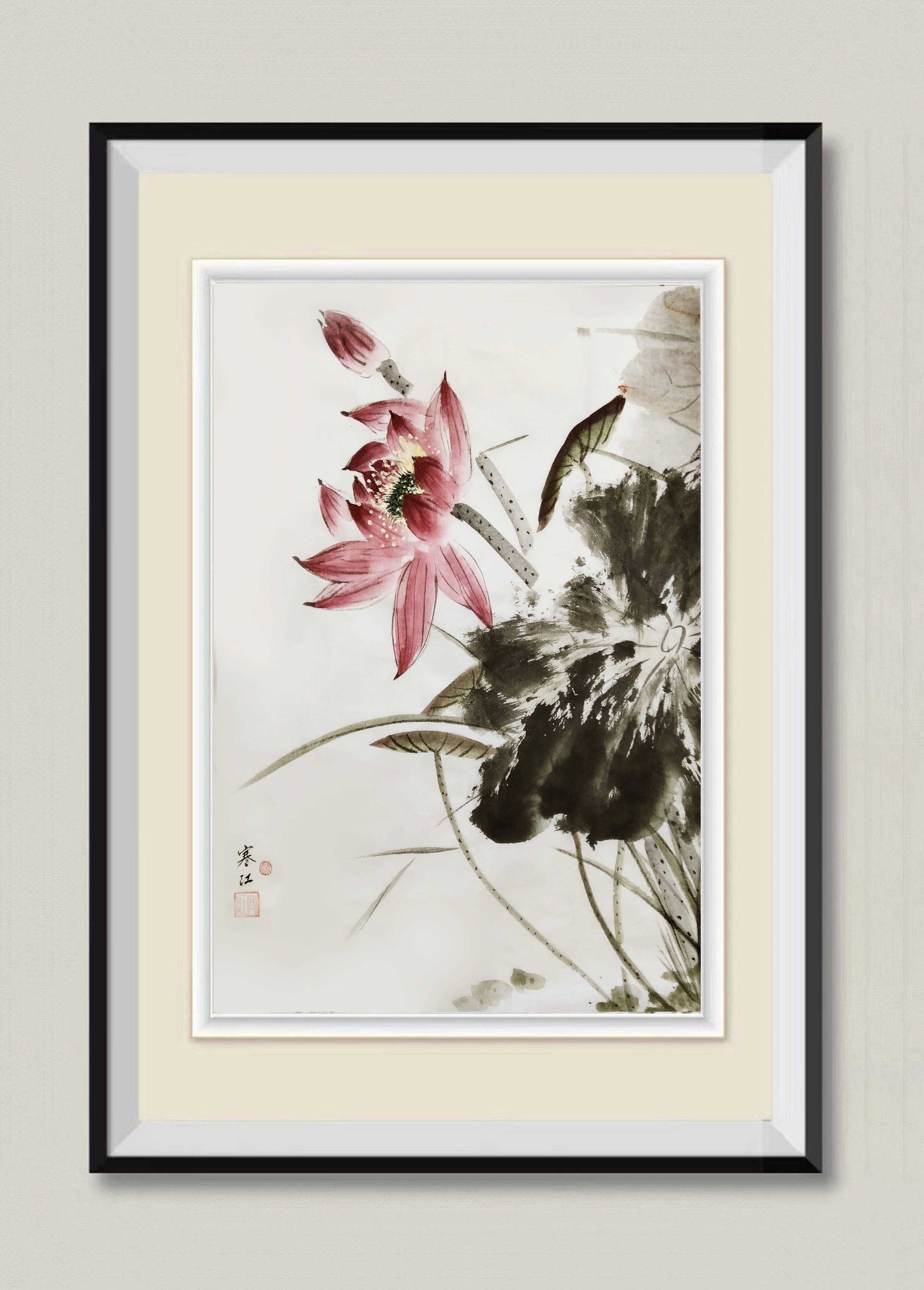 界画寒江---2023年画集《荷花篇二》_纸质_cm_罗裳