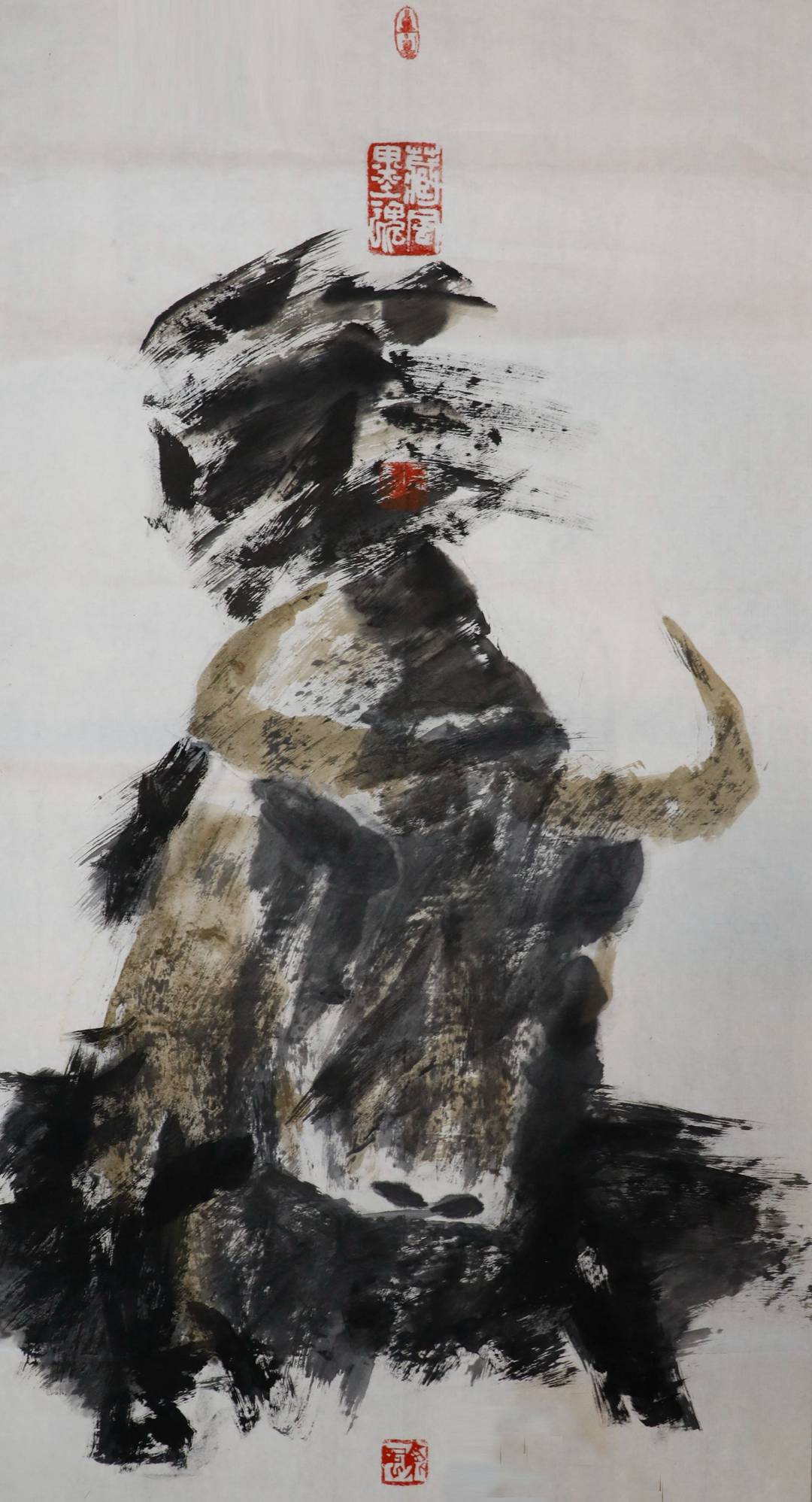 名家作品|藏风墨魂(二)——三郎作品欣赏_牦牛_西安中国画院_陕西省