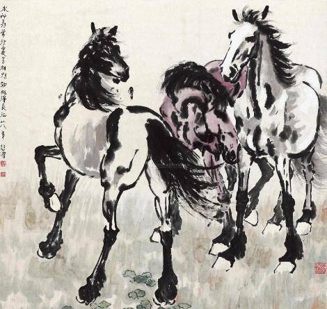 他和徐悲鸿pk画马:3匹站立的骏马,不如1匹下跪的,卖了2587万_常玉