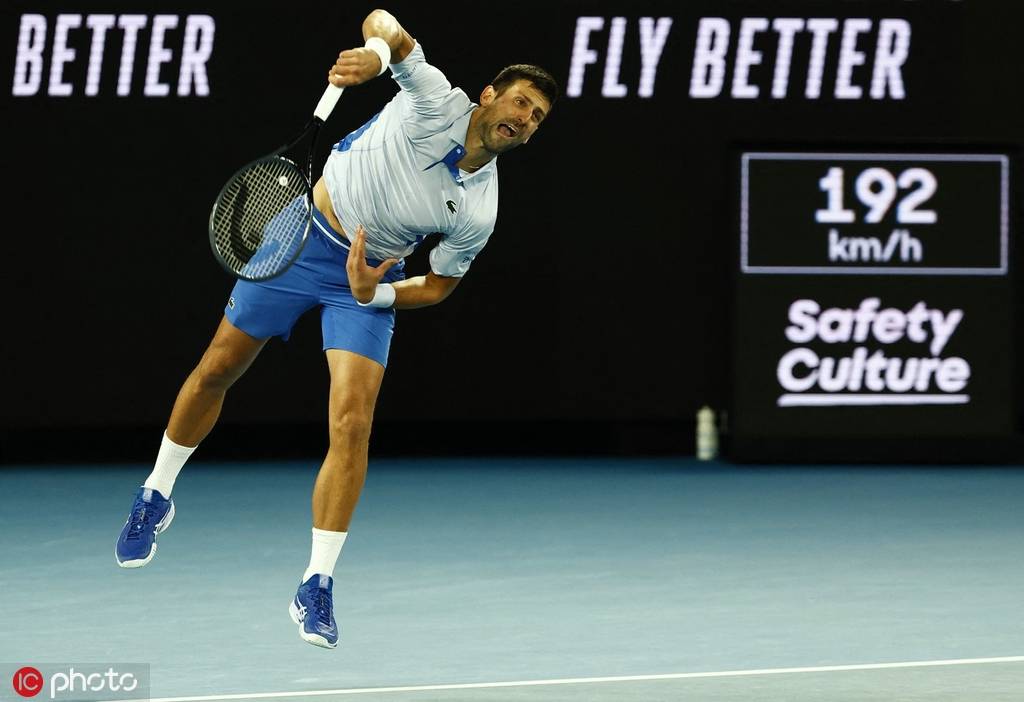 组图澳网德约31普里兹米奇进次轮握拳庆祝