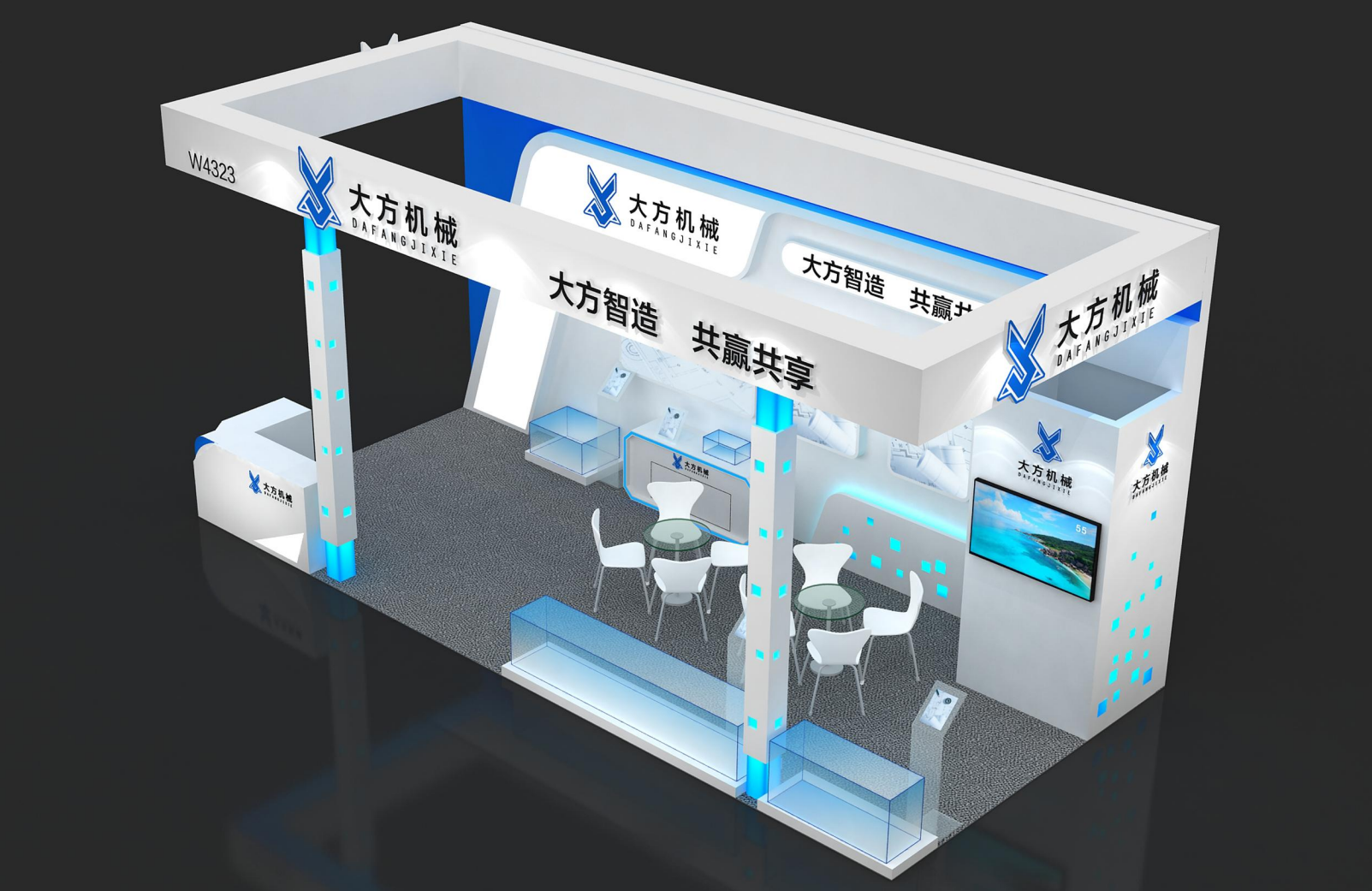 灵活适应空间与人流:展台搭建需要考虑空间与人流的实际情况.