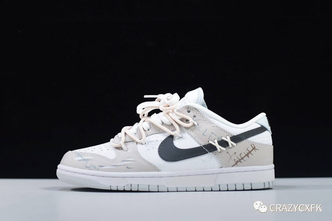 耐克nike dunk low retro 黑白灰缝线叉叉板鞋_元素_拆解_层次感