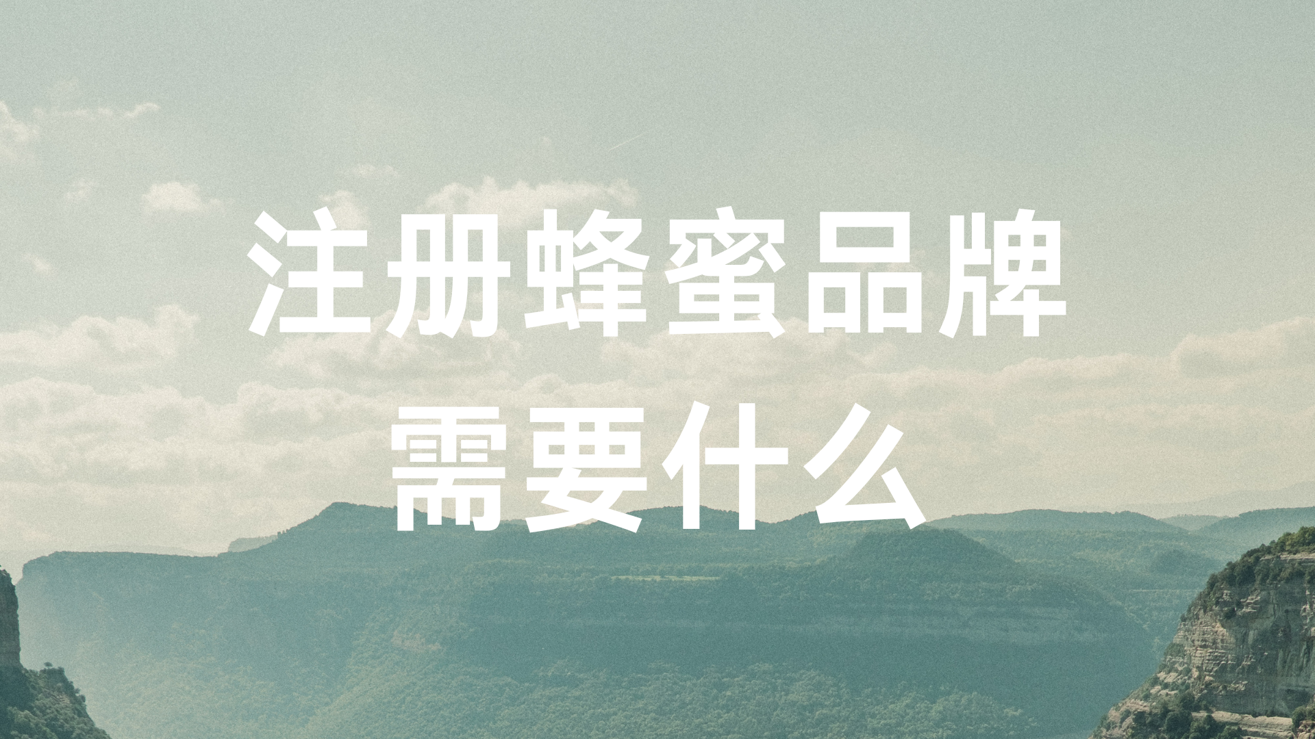注册蜂蜜品牌需要什么