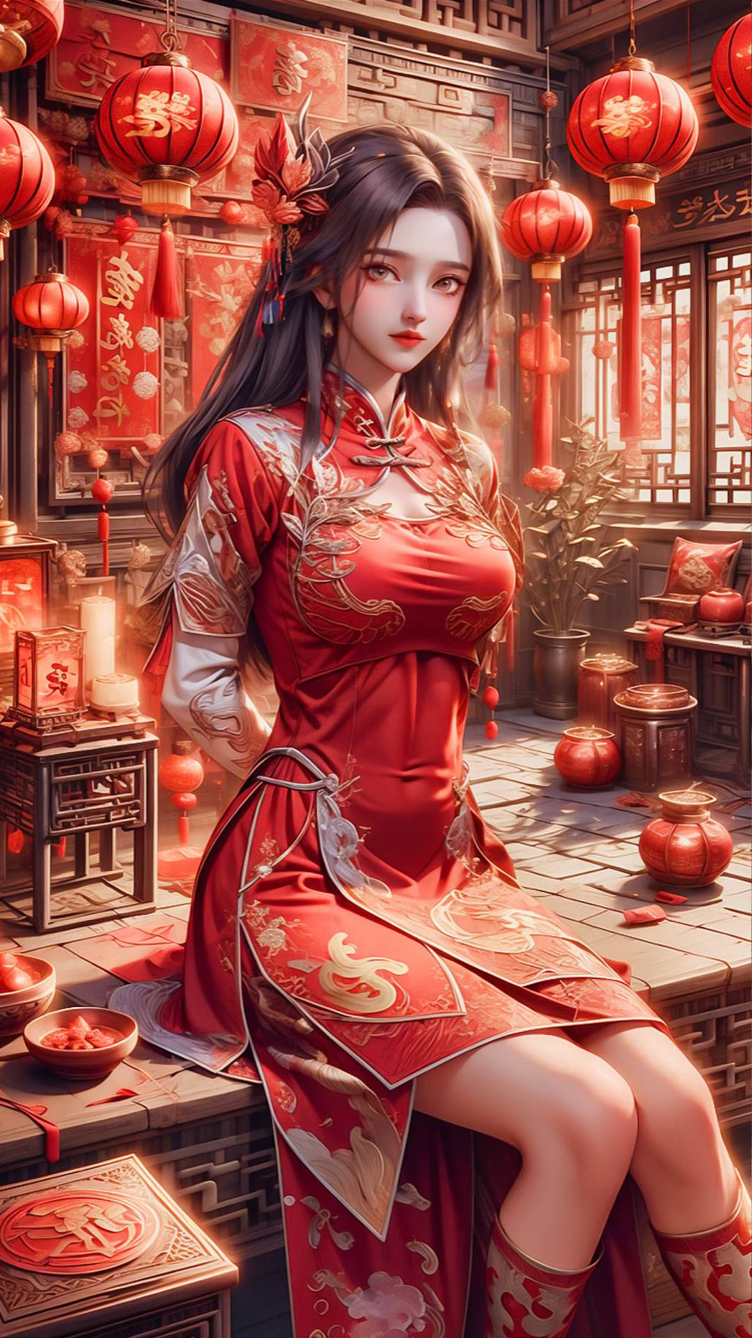 国漫女神|斗罗大陆ai贺图手机壁纸:祝您龙年大吉大利_动漫_高清_万事