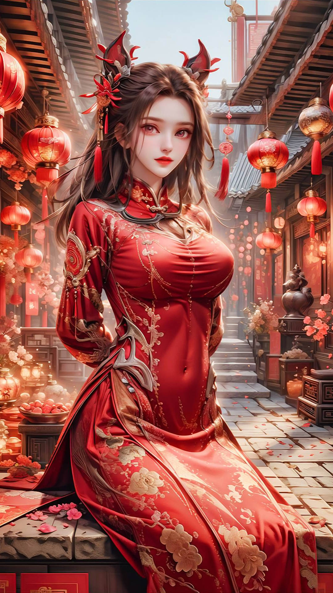 国漫女神|斗罗大陆ai贺图手机壁纸:祝您龙年大吉大利_动漫_高清_万事