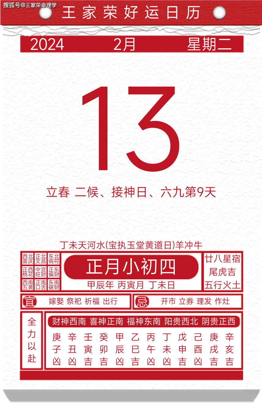 今日黄历运势吉日2024年2月13日_剃头_天德_日期
