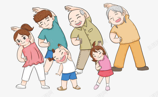 家人身体健康卡通图片图片