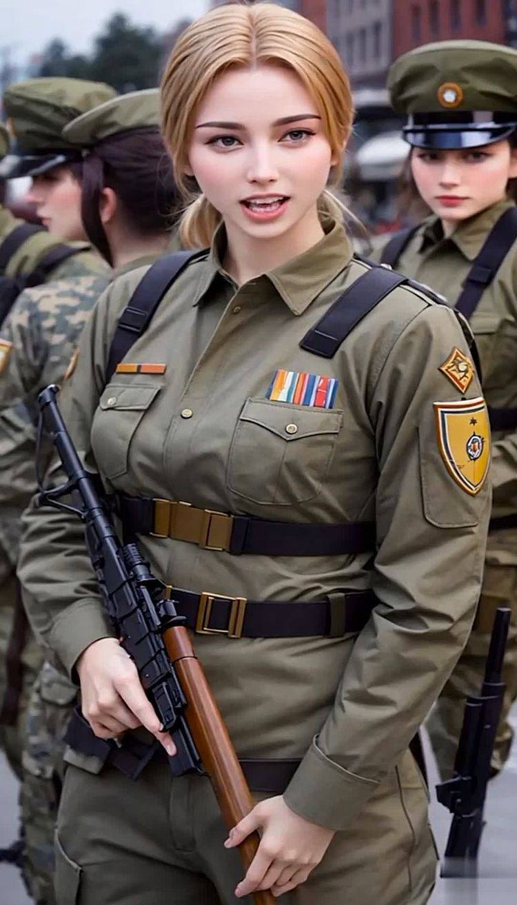 俄罗斯女兵就要上前线作战 留下青春芳华之倩影诀别(组图分享)