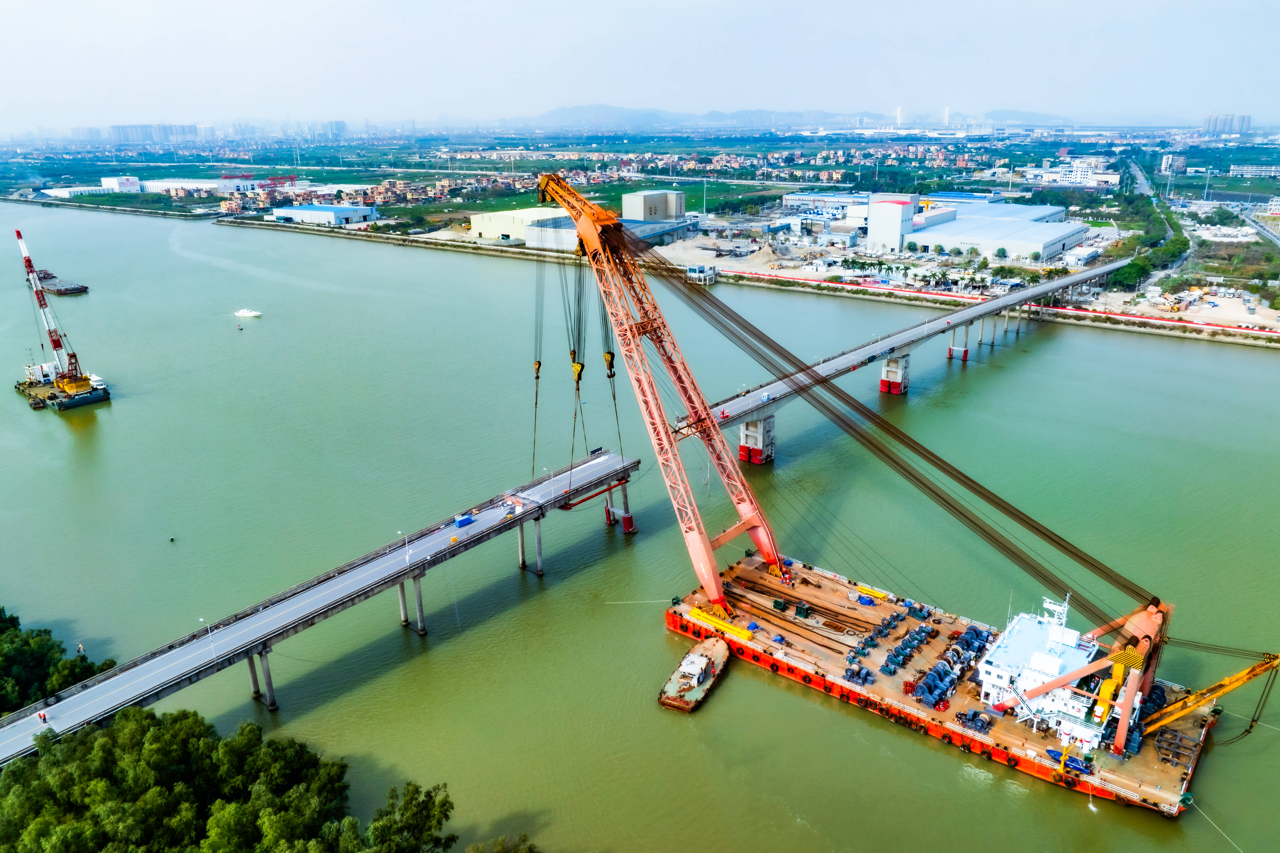 广州南沙沥心沙大桥受损跨梁拆除工作顺利完成_桥梁_项目_方案