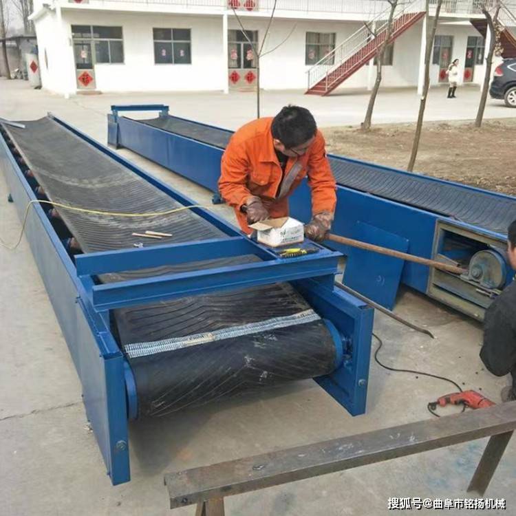 皮带输送机 箱装物料装卸输送带 650mm带宽传送机_胶带_运行_传动
