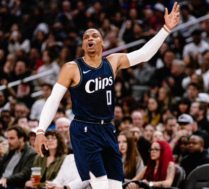 原创大胜伦纳德279哈登大发神威乔治226威少骨折湖人旧将尽力