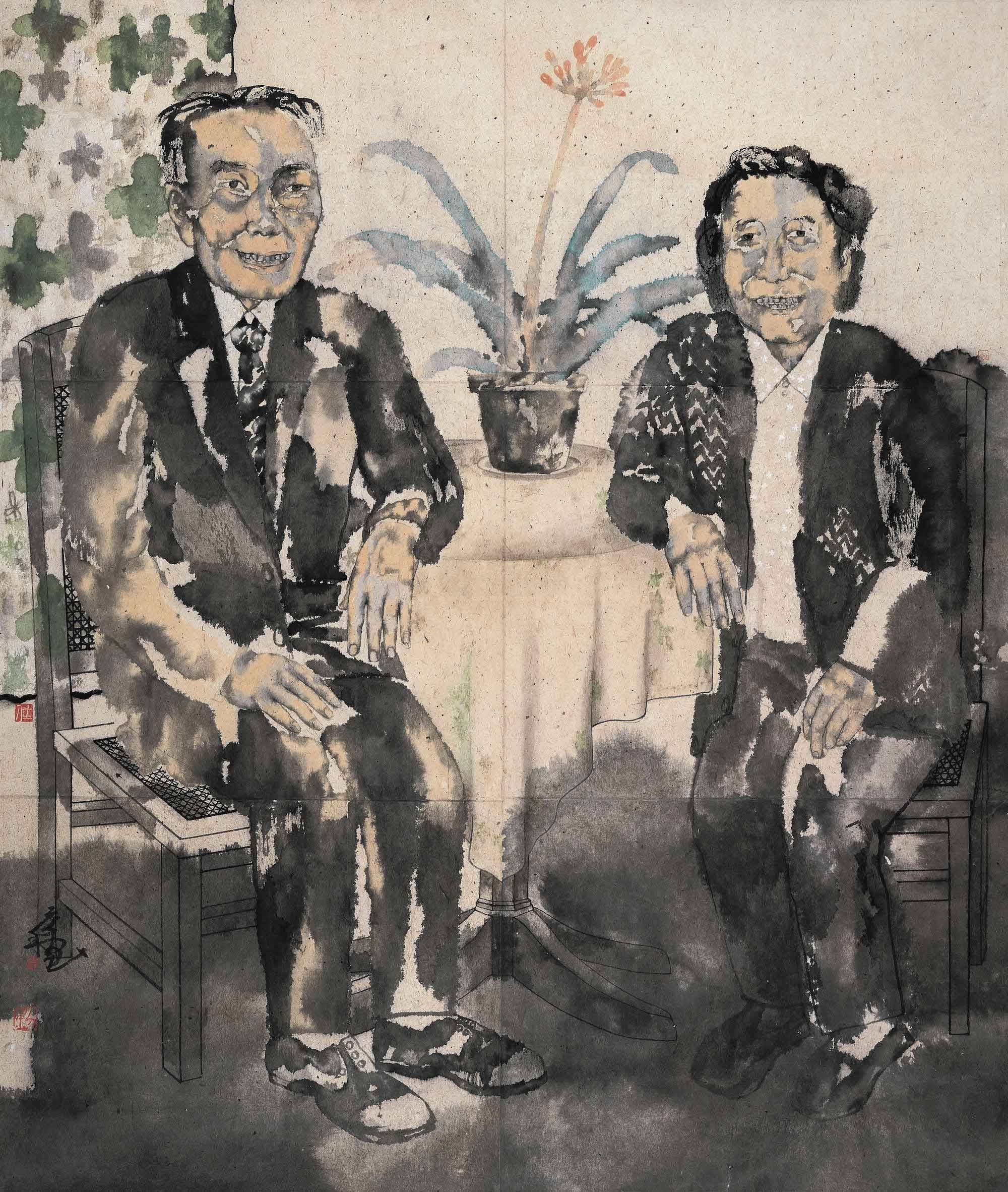 展览以"巨作和画谱"作为开篇,讲述刘庆和最为代表的