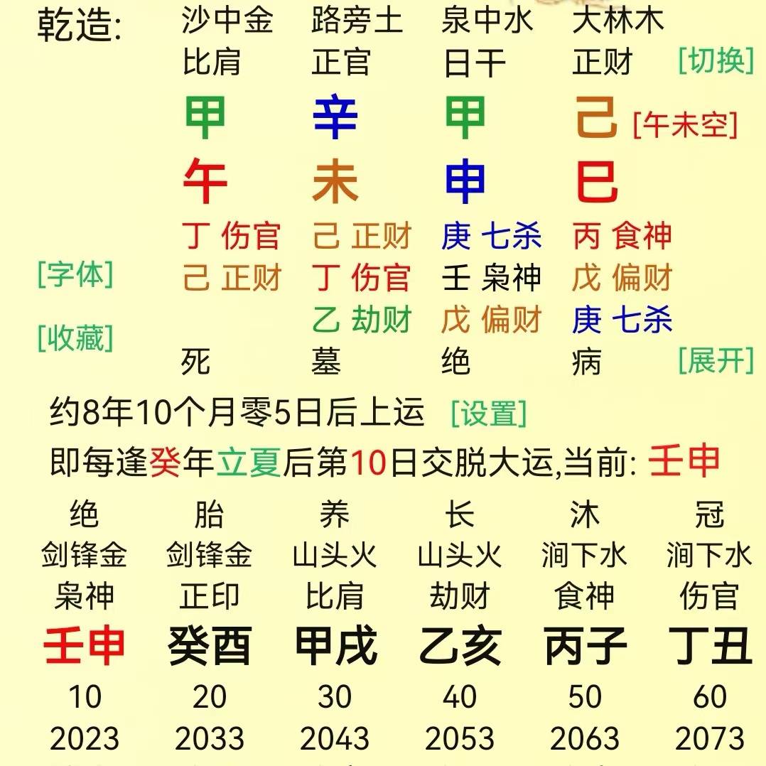 学业_八字_大运