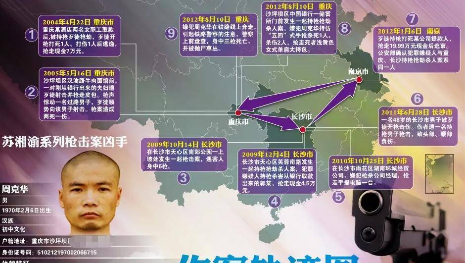 原创悍匪周克华逃窜多省作案敢袭击军营哨兵杀害了11条人命