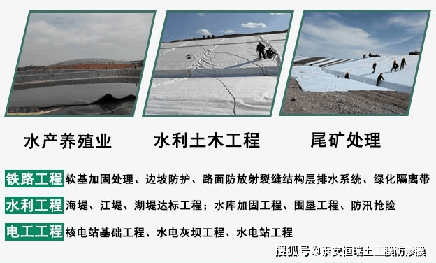 两布一膜用于藕池鱼塘养殖池复合土工膜