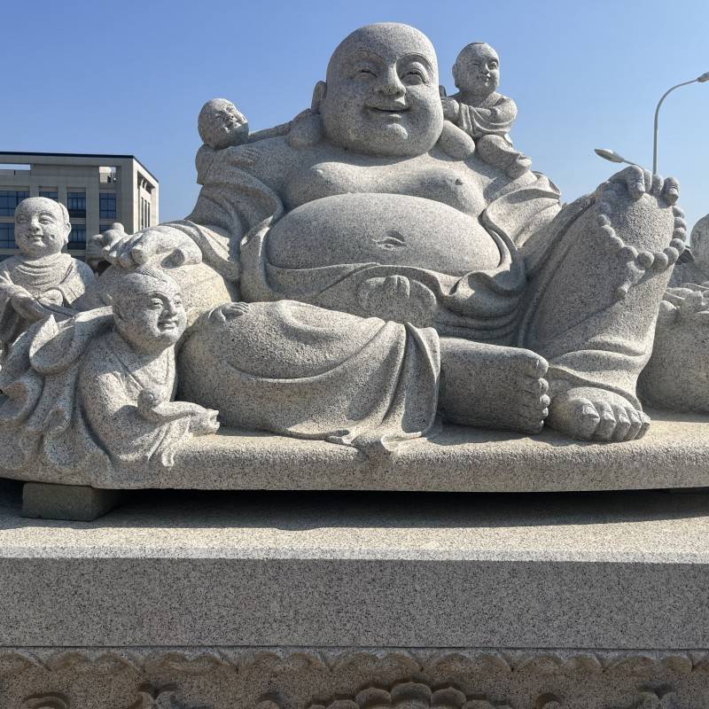 石雕五子戏弥勒佛的寓意是什么？_搜狐网