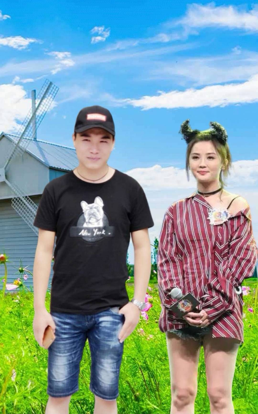 彭传伟#与明星ps合影照