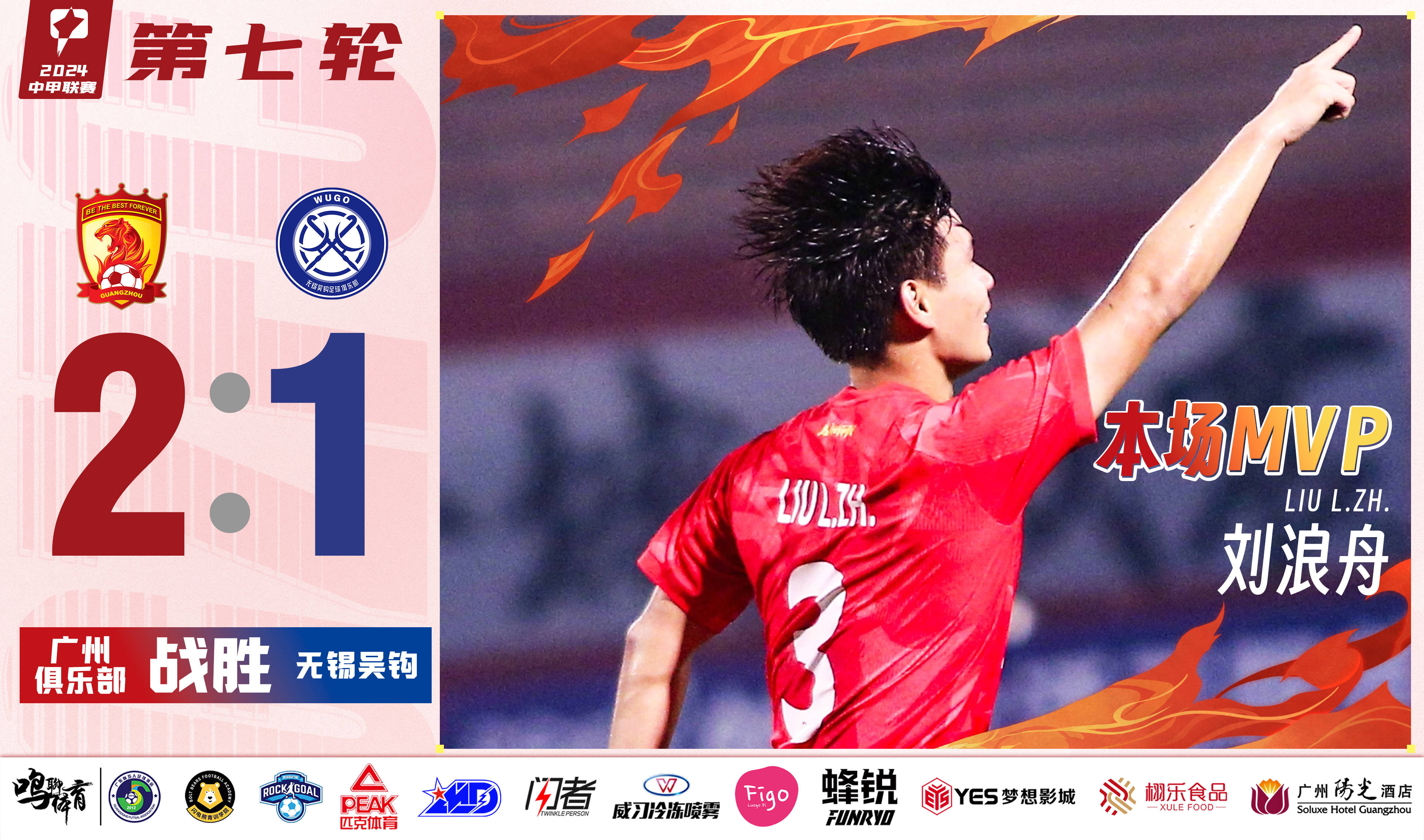 战术执行力增强乃青年军逐步成长进步的重要指标,广州队没"吃亏"