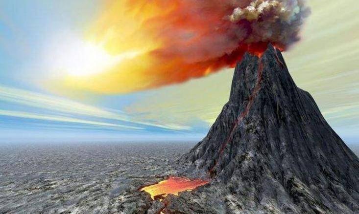 汤加火山岛图片