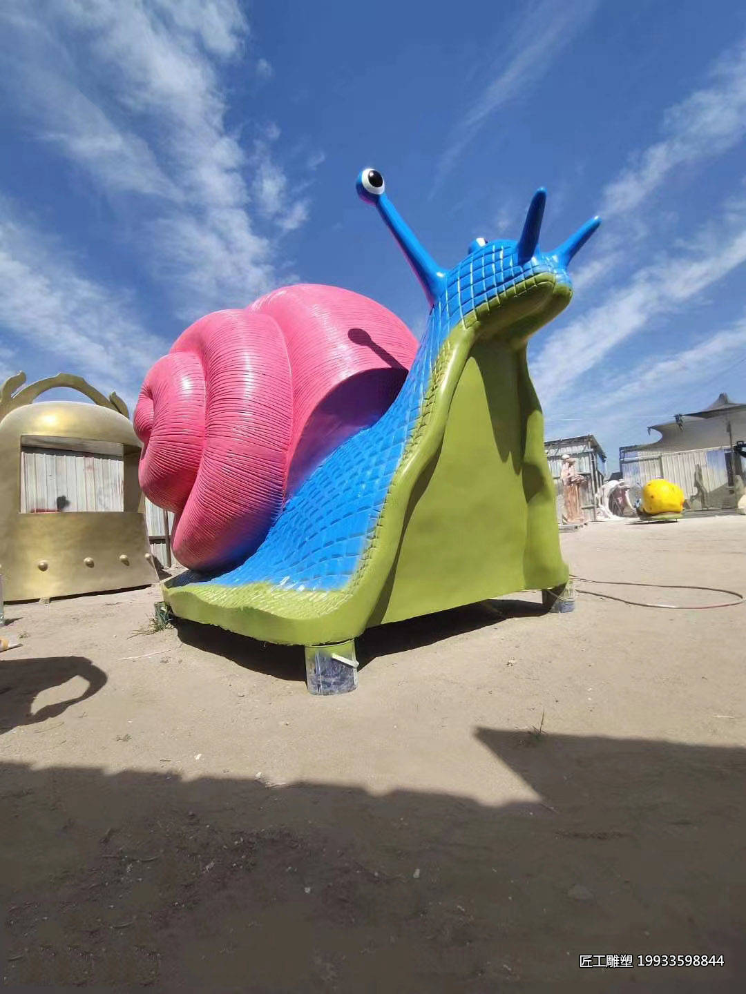 玻璃钢卡通动物蜗牛雕塑 户外景观摆件小品